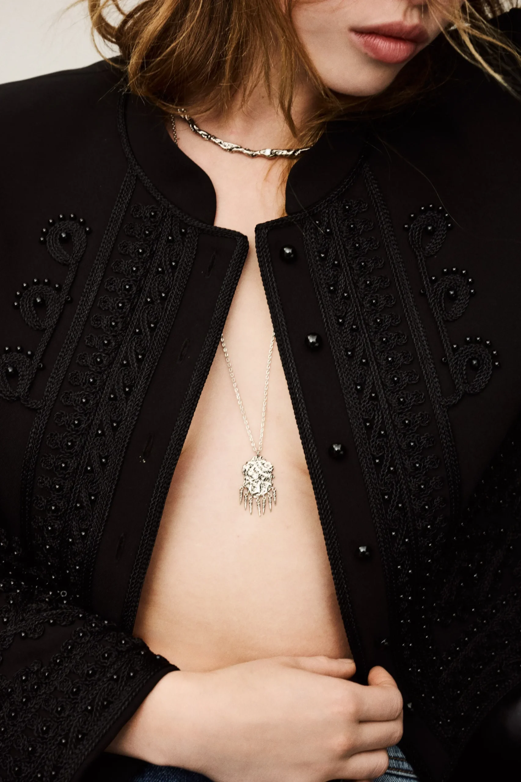 ANOUCHKA zircon pendant necklace