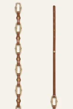 BAPTISTE leather statement belt