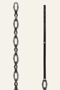 BAPTISTE leather statement belt