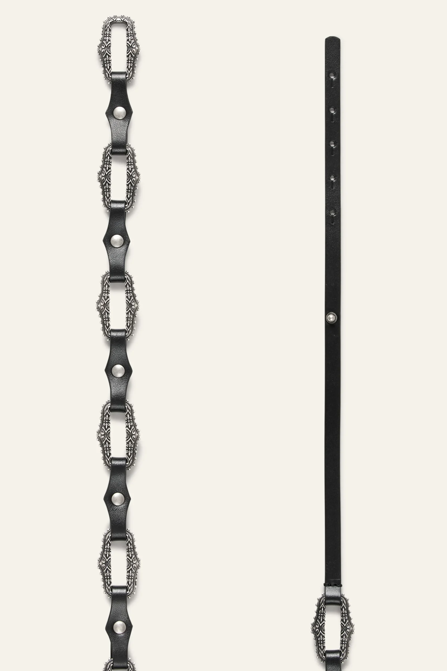 BAPTISTE leather statement belt