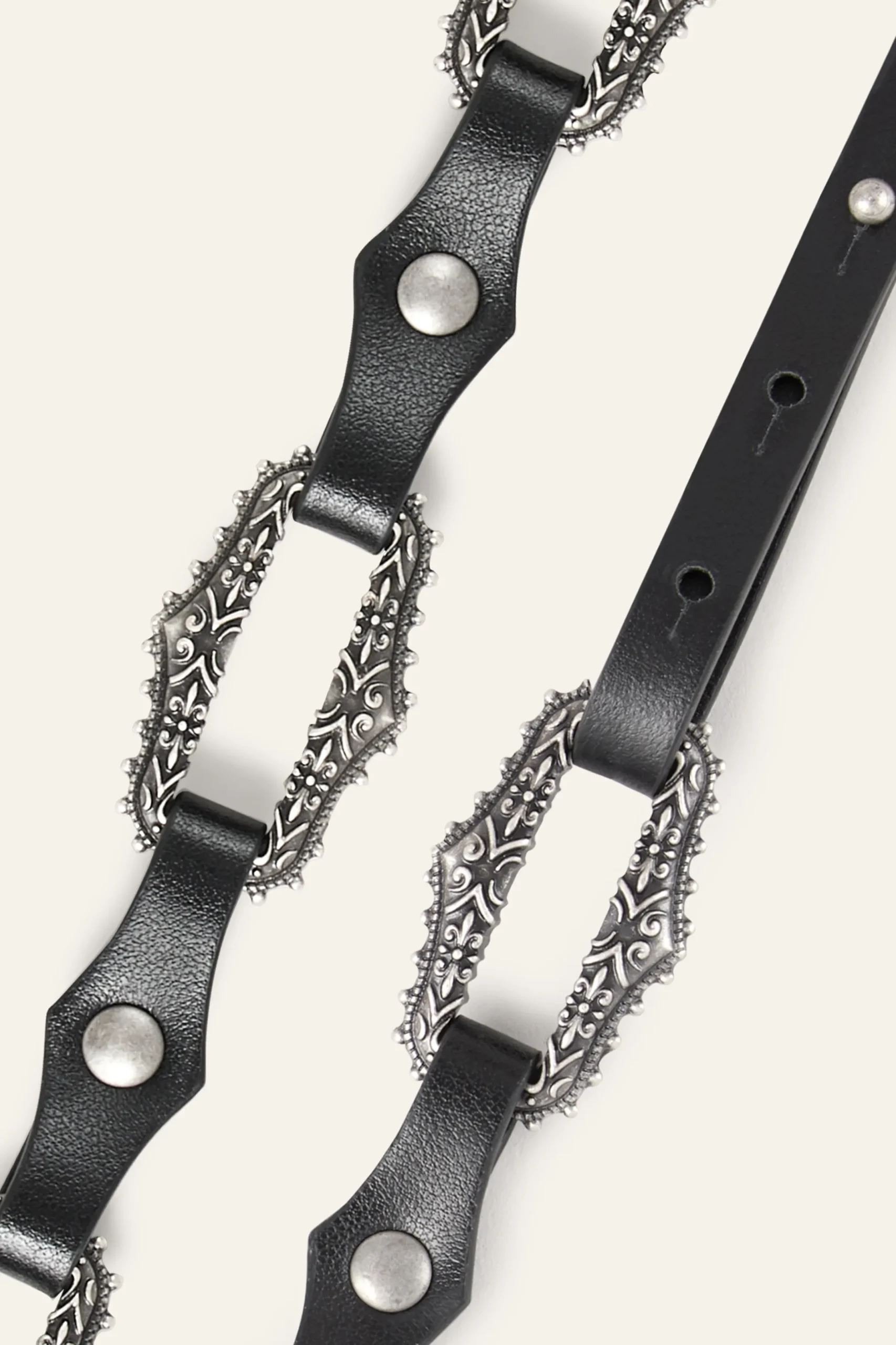 BAPTISTE leather statement belt