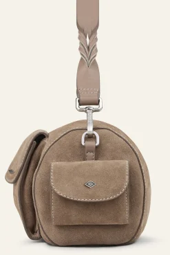 BENI suede baguette bag