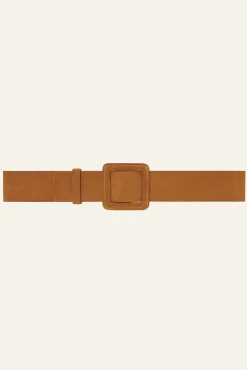 BETTY suede square buckle belt
