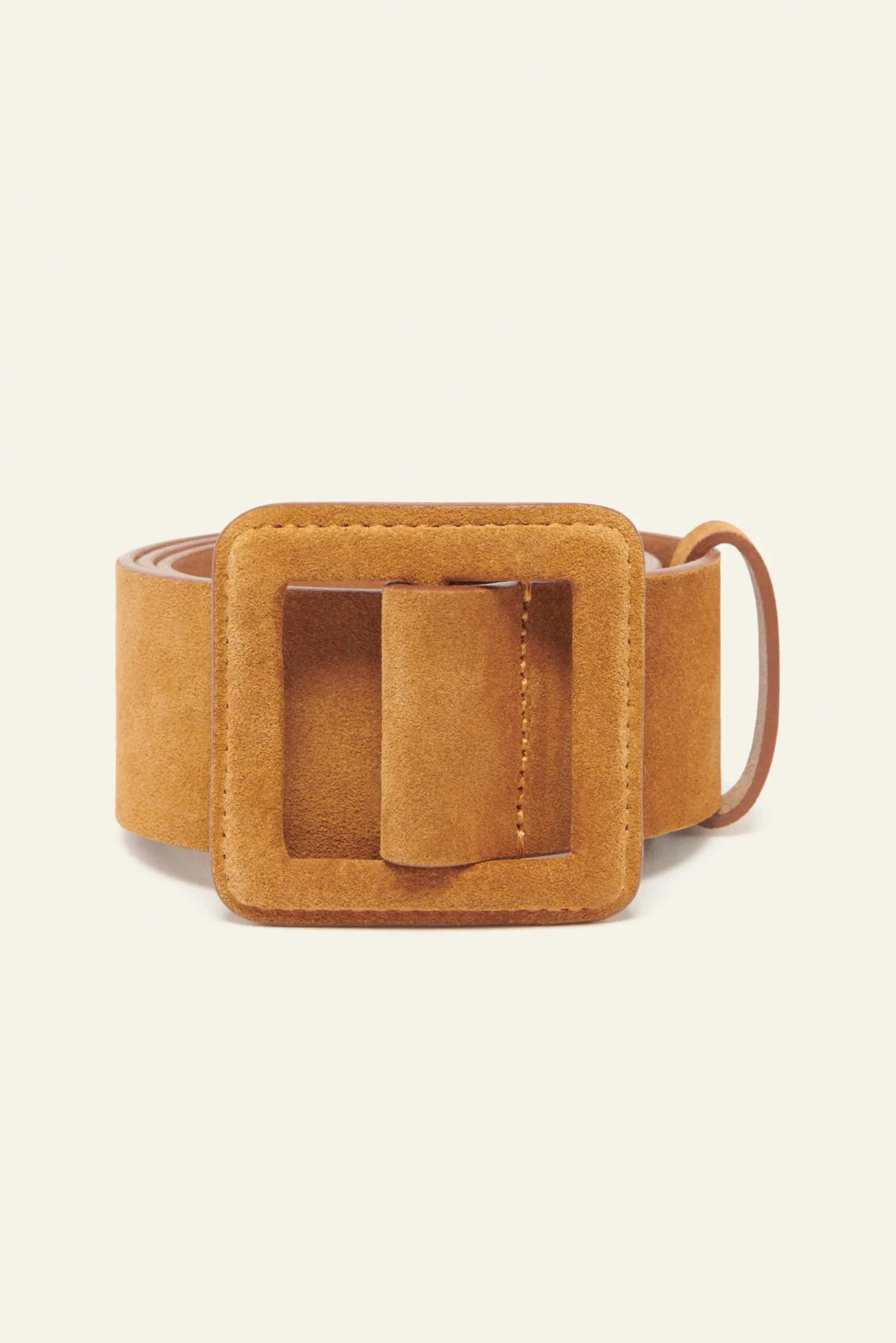 BETTY suede square buckle belt
