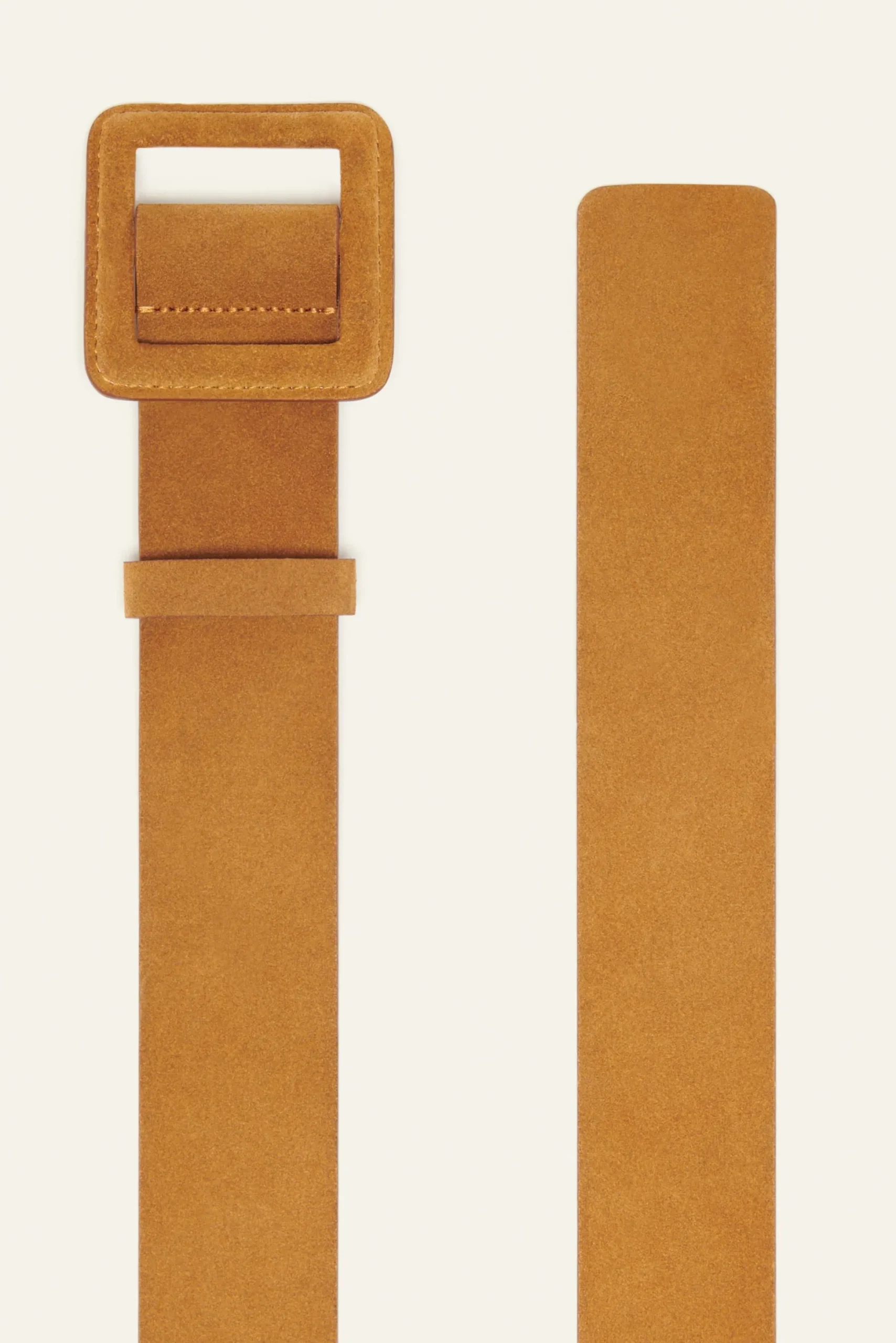BETTY suede square buckle belt