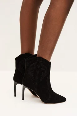 CAITLIN suede high heel ankle boots