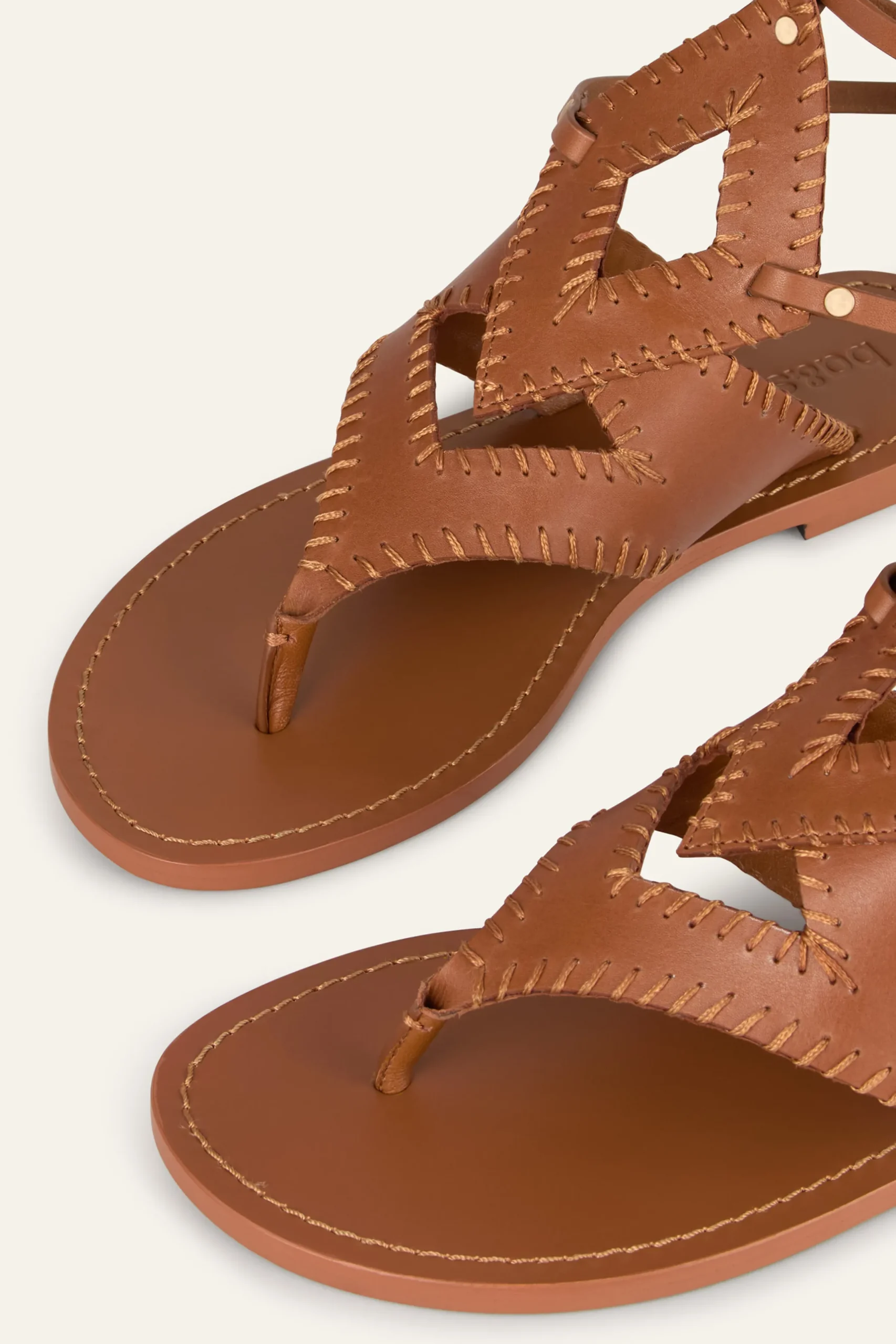 CAPRI flat leather sandals