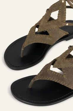 CAPRI flat suede sandals