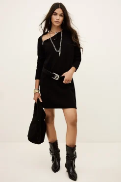 CHEIMA wool mini dress