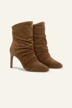 COLIVIA high-heeled suede ankle boots