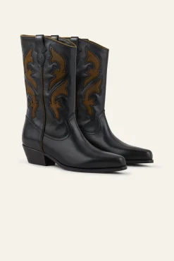 CURTIS leather cowboy-style boots