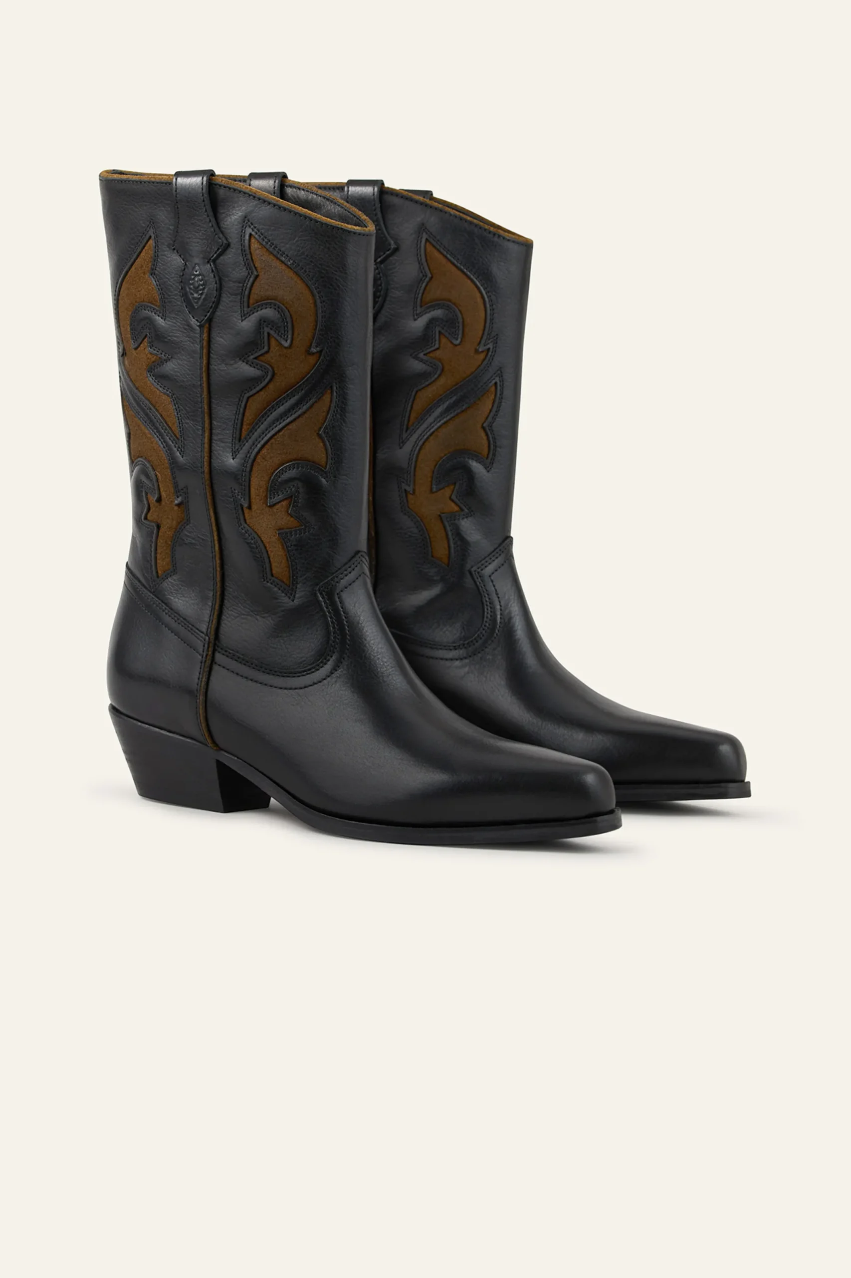 CURTIS leather cowboy-style boots