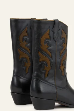 CURTIS leather cowboy-style boots