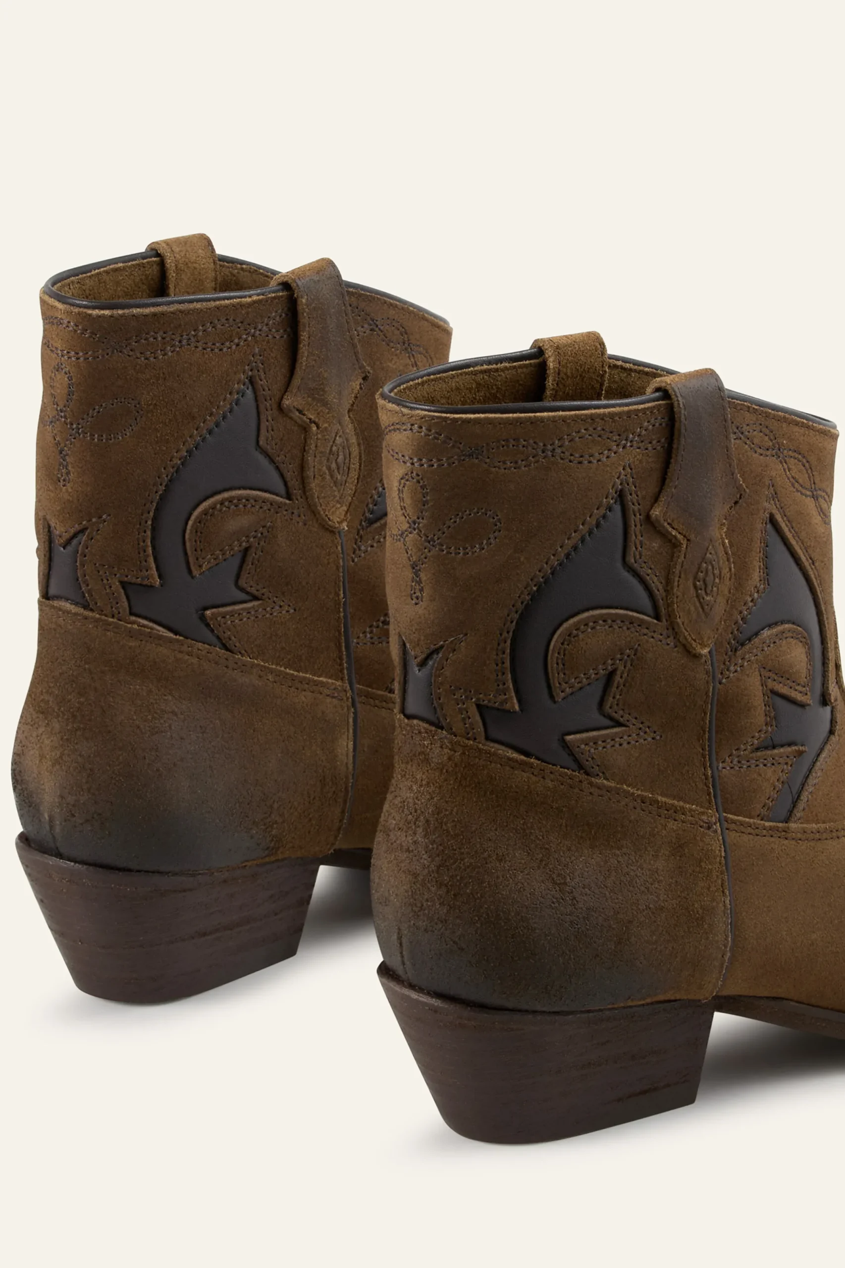 CURTIS suede cowboy ankle boots