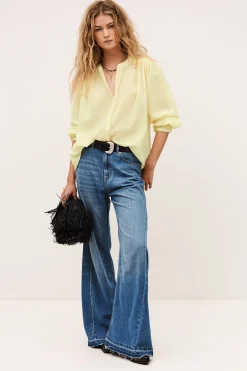 DUHA oversized cotton blouse