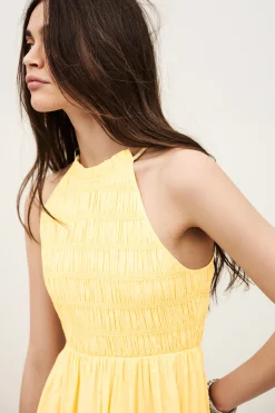 ERIS smocked maxi dress