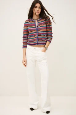 FANNY round striped cardigan