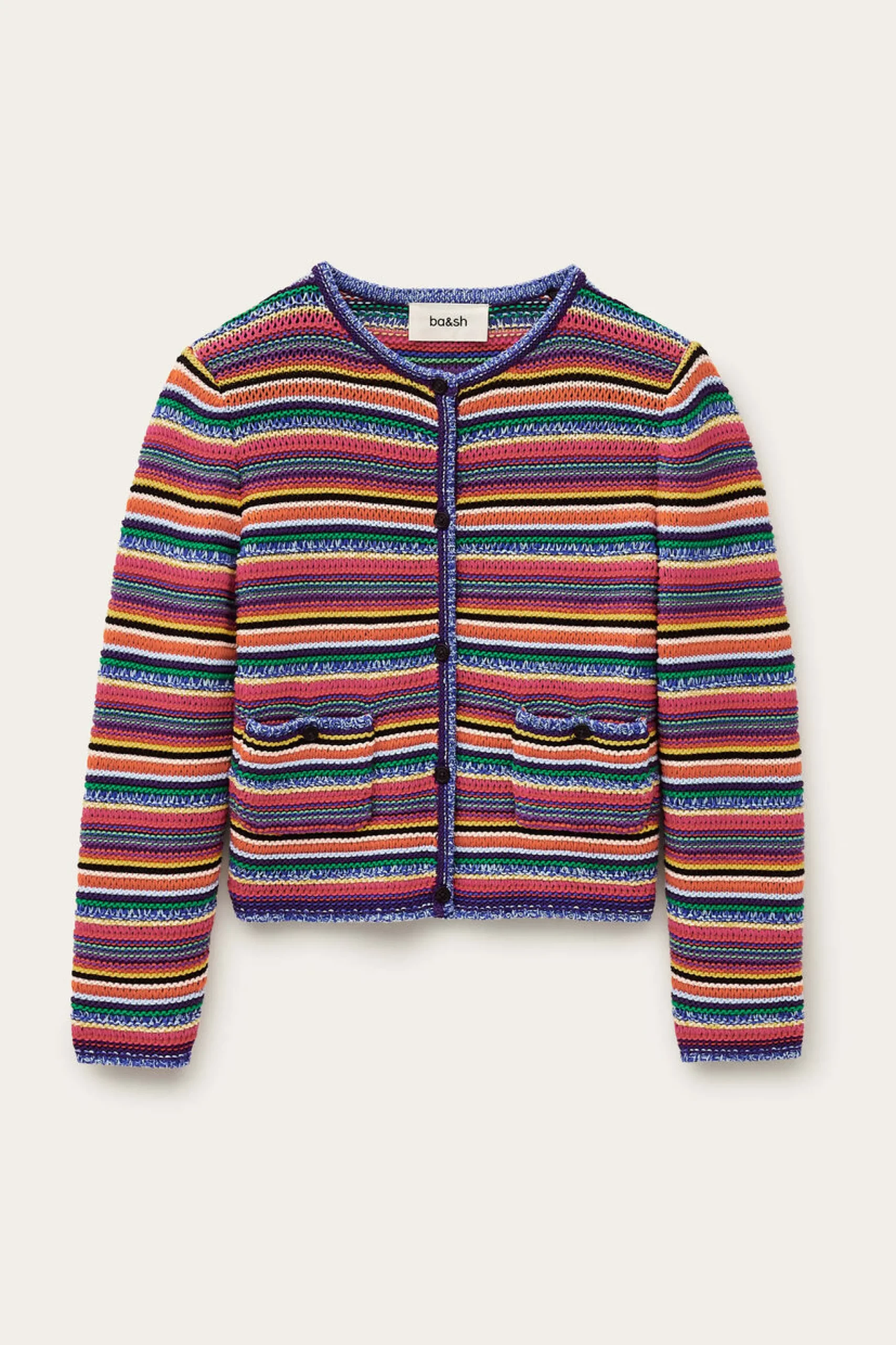 FANNY round striped cardigan