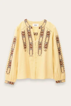 FAUSTINA embroidered blouse, sleeves