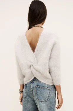 FILL round-neck backless sweater