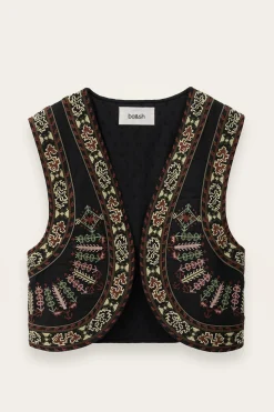 FOSCA cropped embroidered cardigan