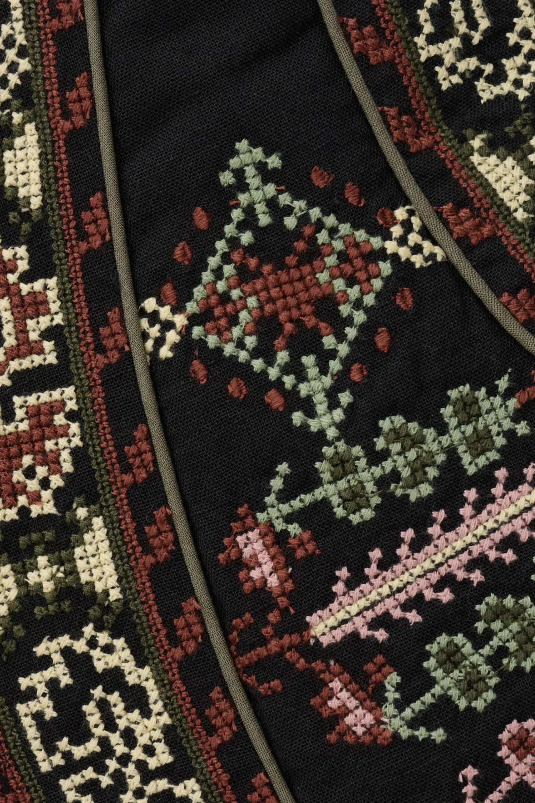 FOSCA cropped embroidered cardigan