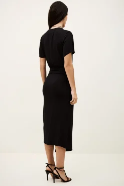 GALTEA draped midi dress