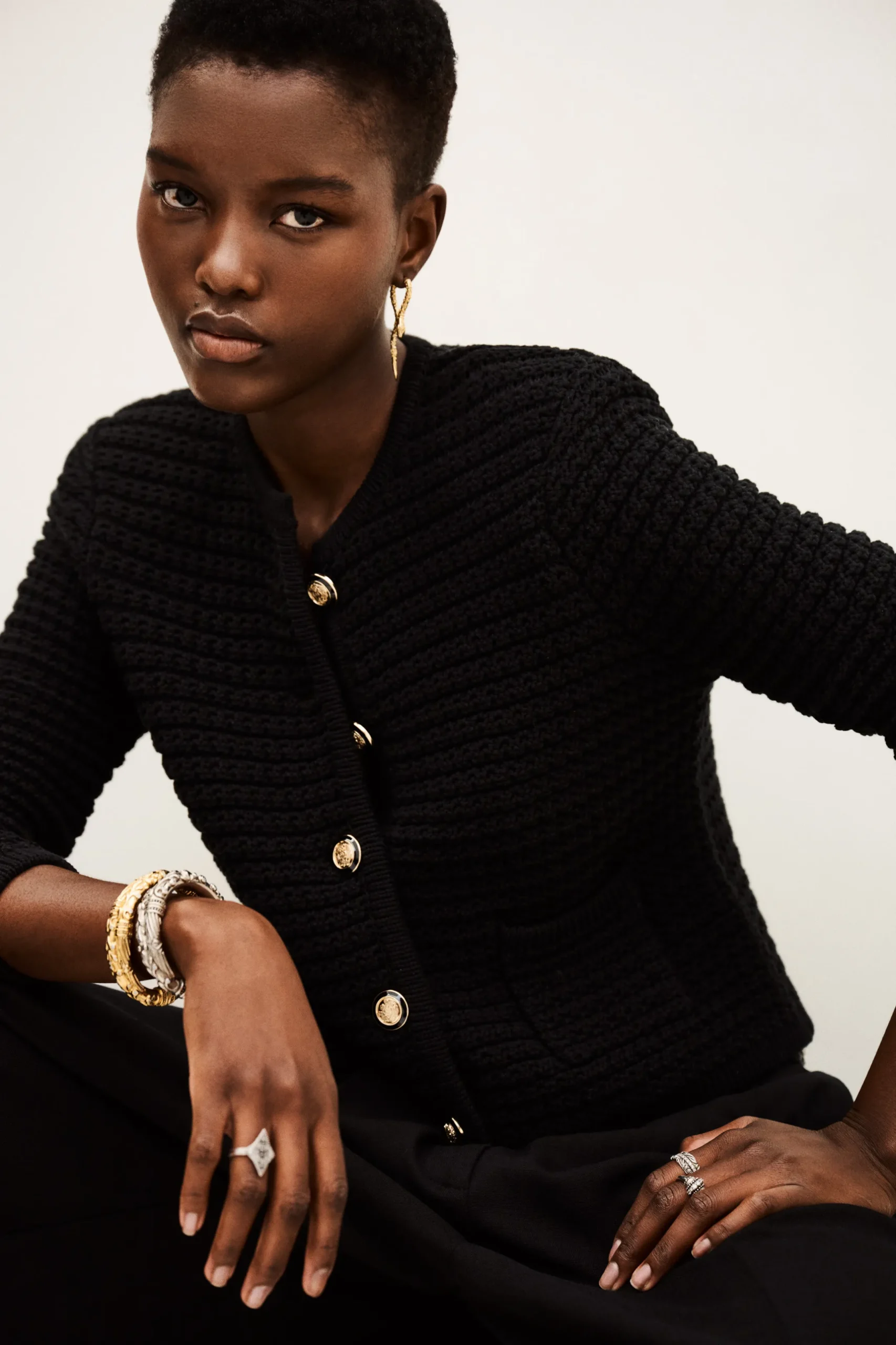 GASPARD decorative knit cardigan