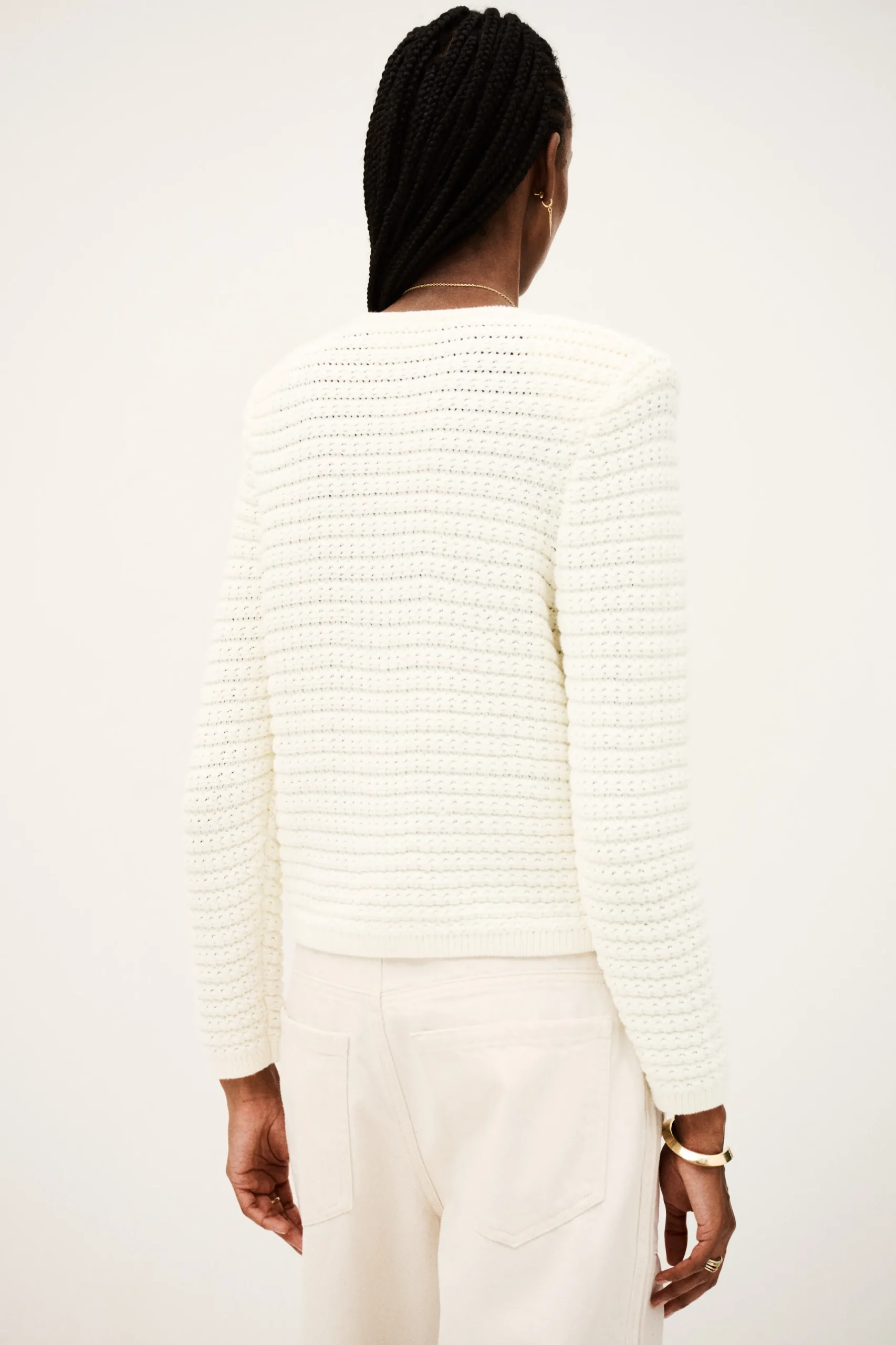 GASPARD decorative knit cardigan