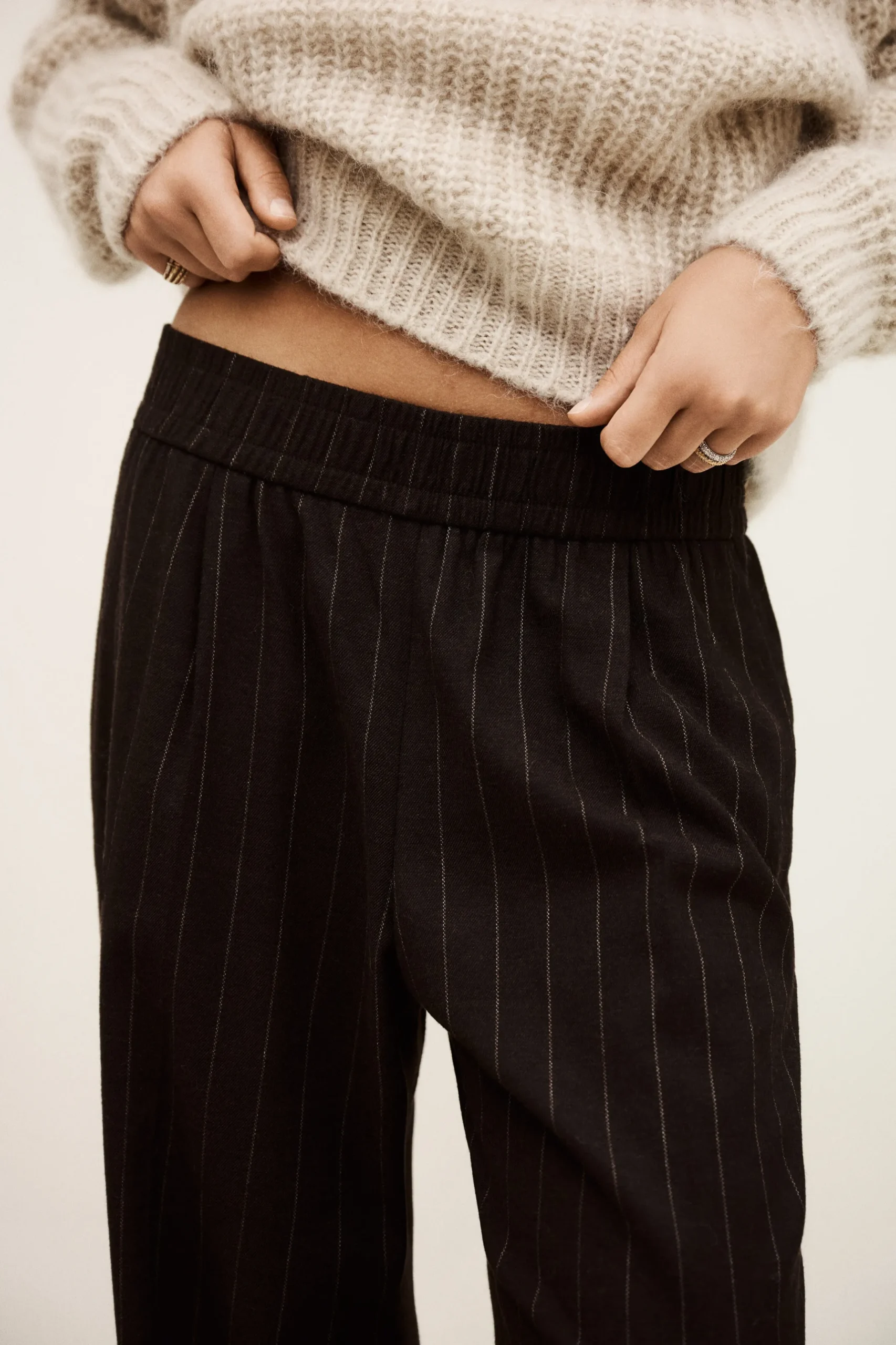 HANDREW elastic waist pants