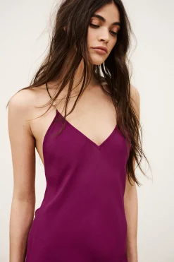 HANY fluid viscose backless dress