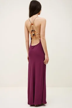 HANY fluid viscose backless dress