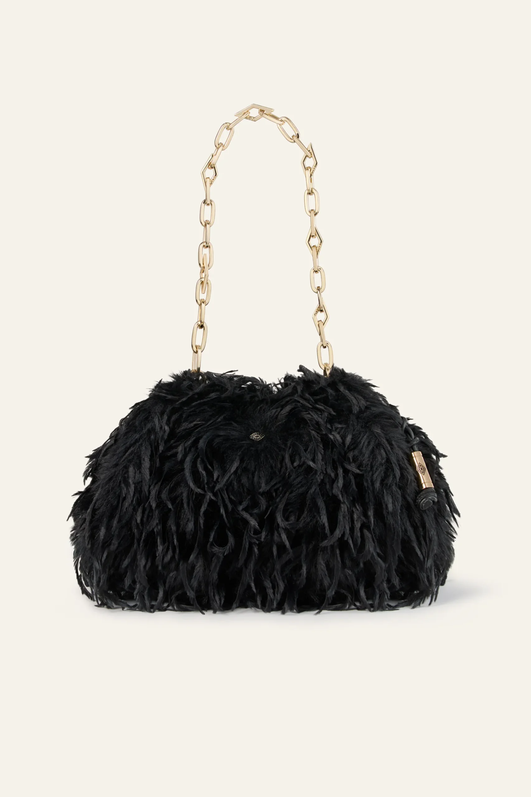 JUNE feathered clutch