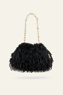 JUNE feathered clutch