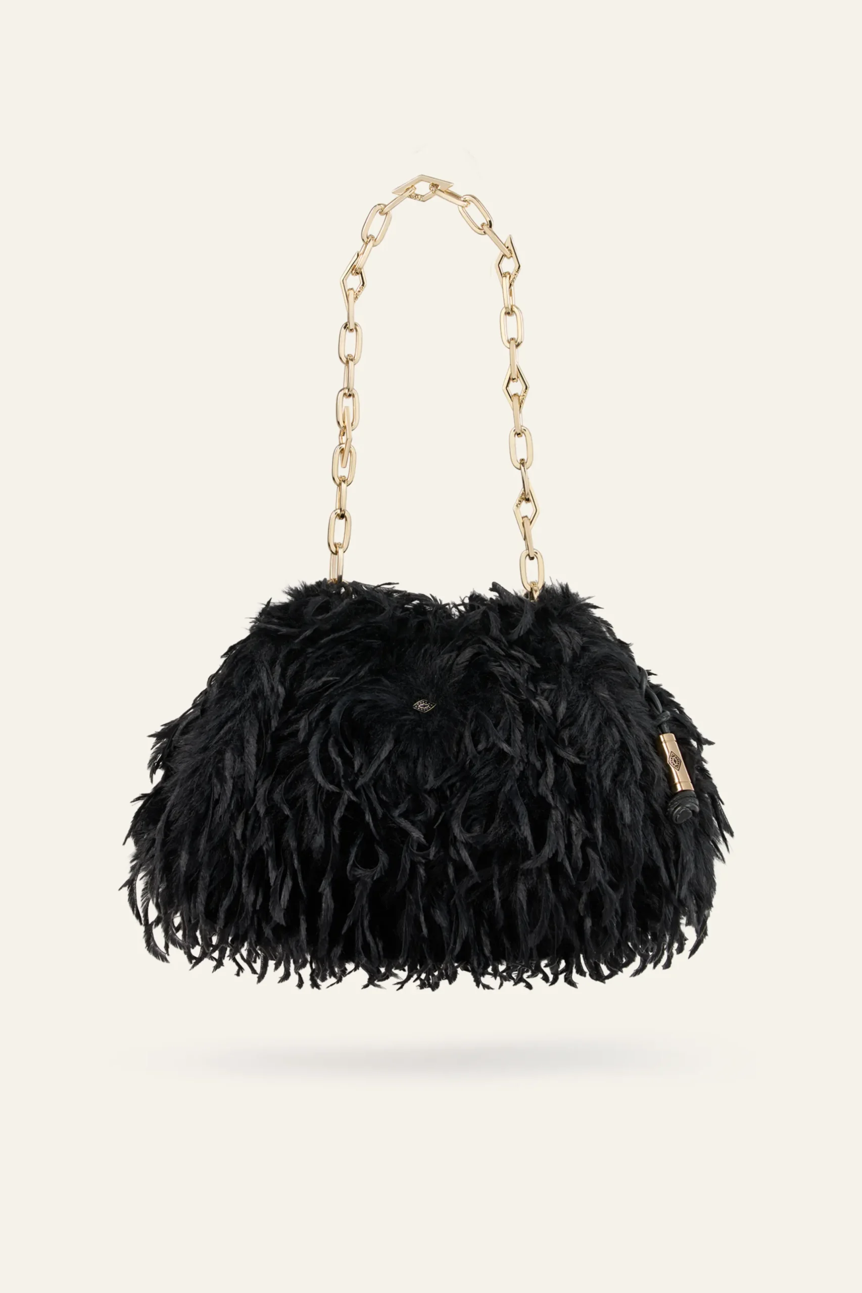 JUNE feathered clutch