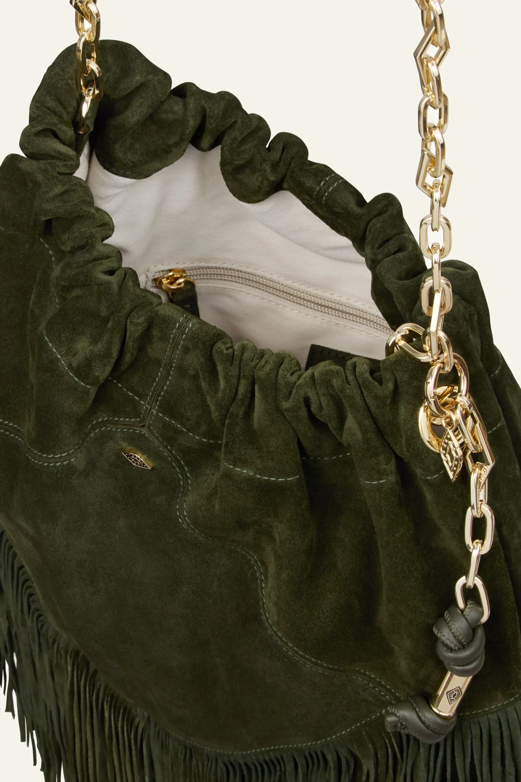 JUNE fringed suede bag