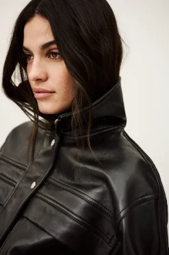 KASSIA oversize leather jacket