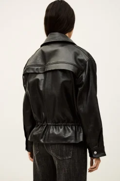 KASSIA oversize leather jacket
