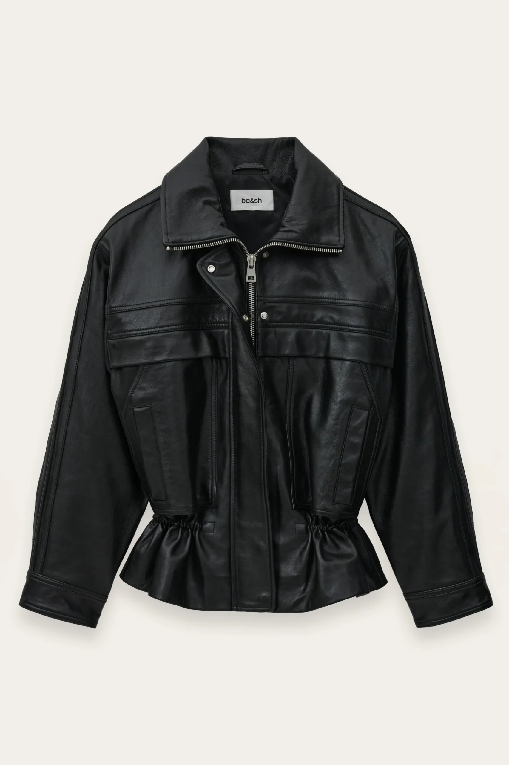 KASSIA oversize leather jacket