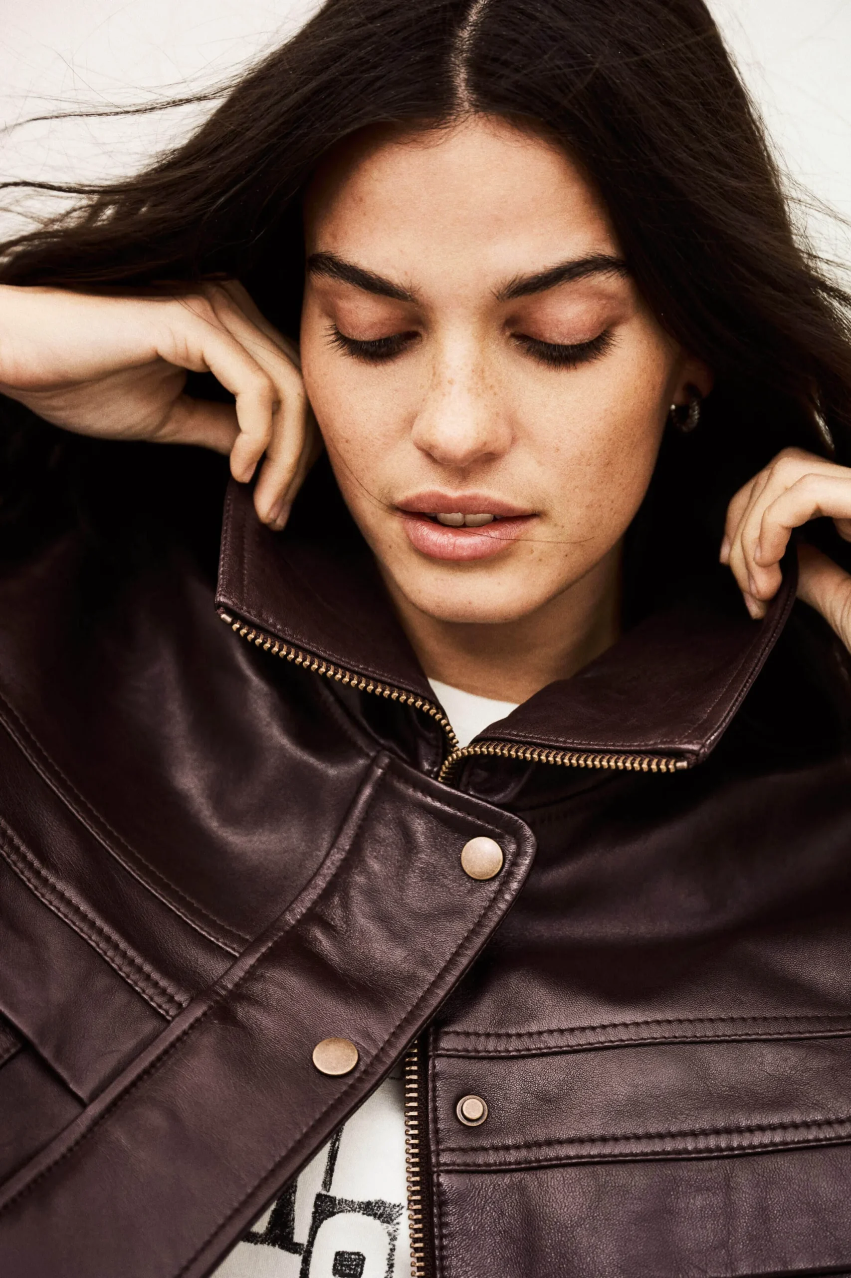 KASSIA oversize leather jacket