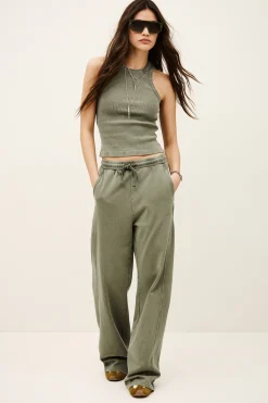 KOKO cotton wide-leg pants