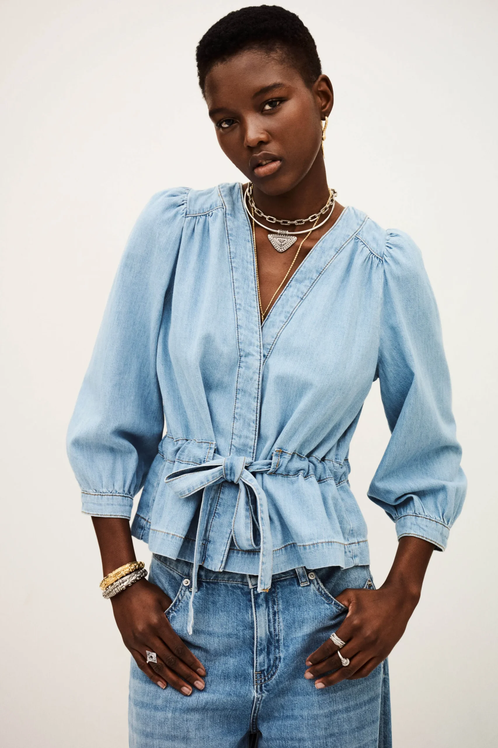 LAVINA long-sleeve top