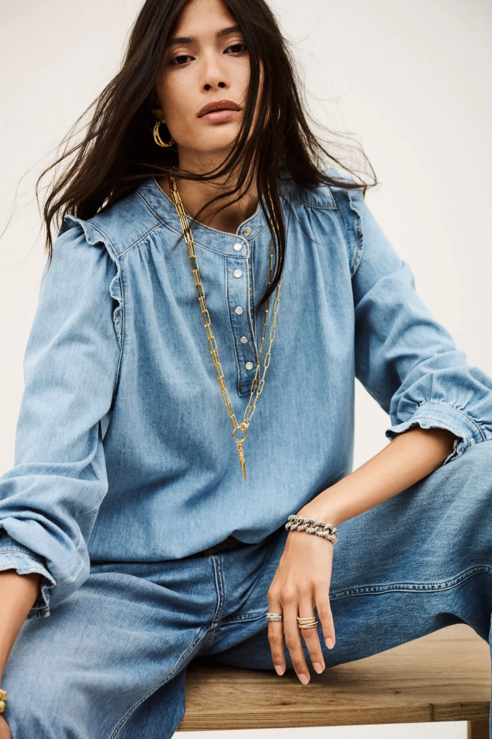 LIO denim top