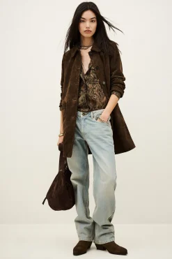 MAENA long suede coat