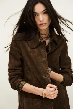 MAENA long suede coat