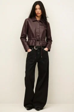 MANITA cropped leather jacket