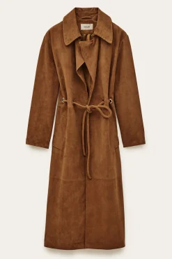 MATTE long leather coat