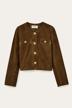 MELLA cropped suede jacket