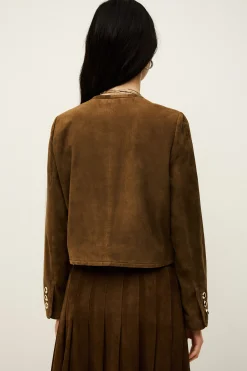 MELLA cropped suede jacket