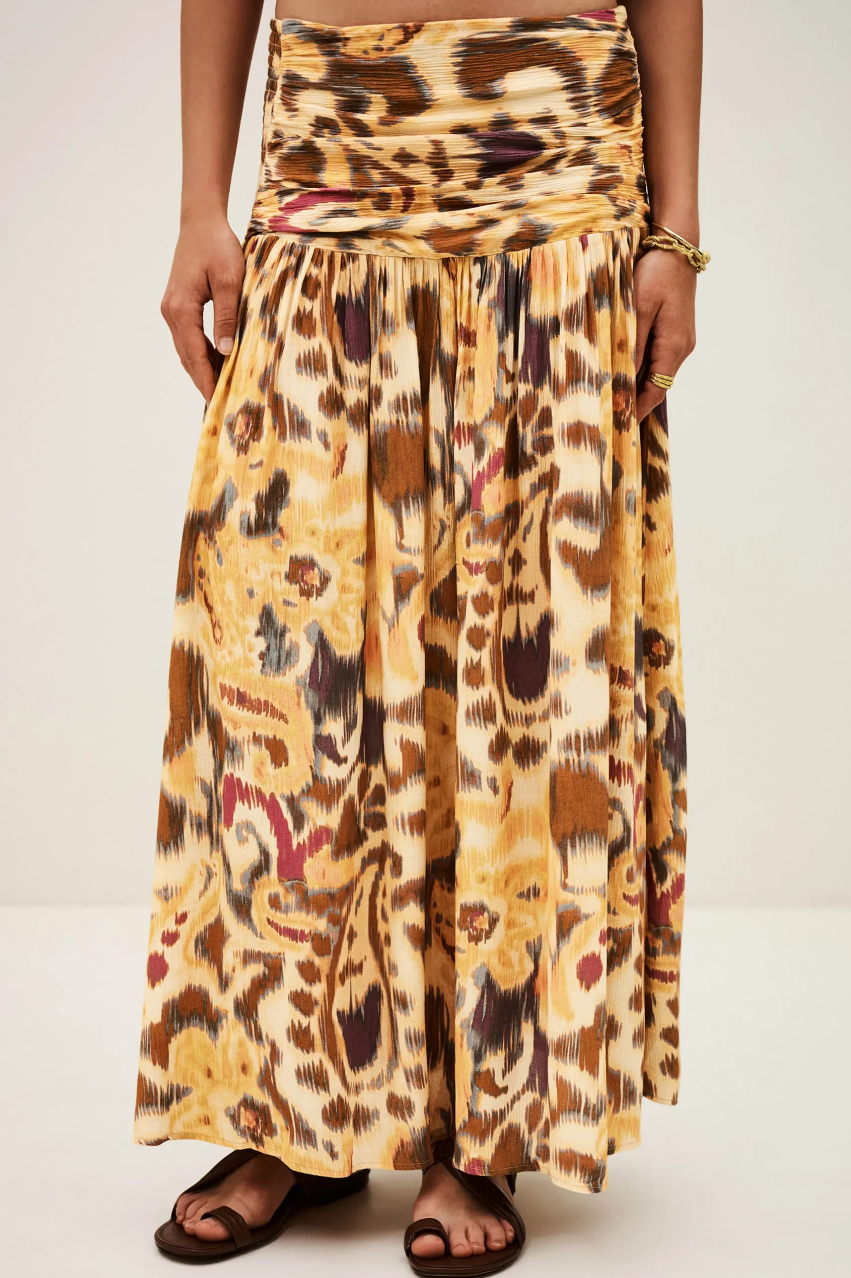 MIACOMA patterned midi skirt
